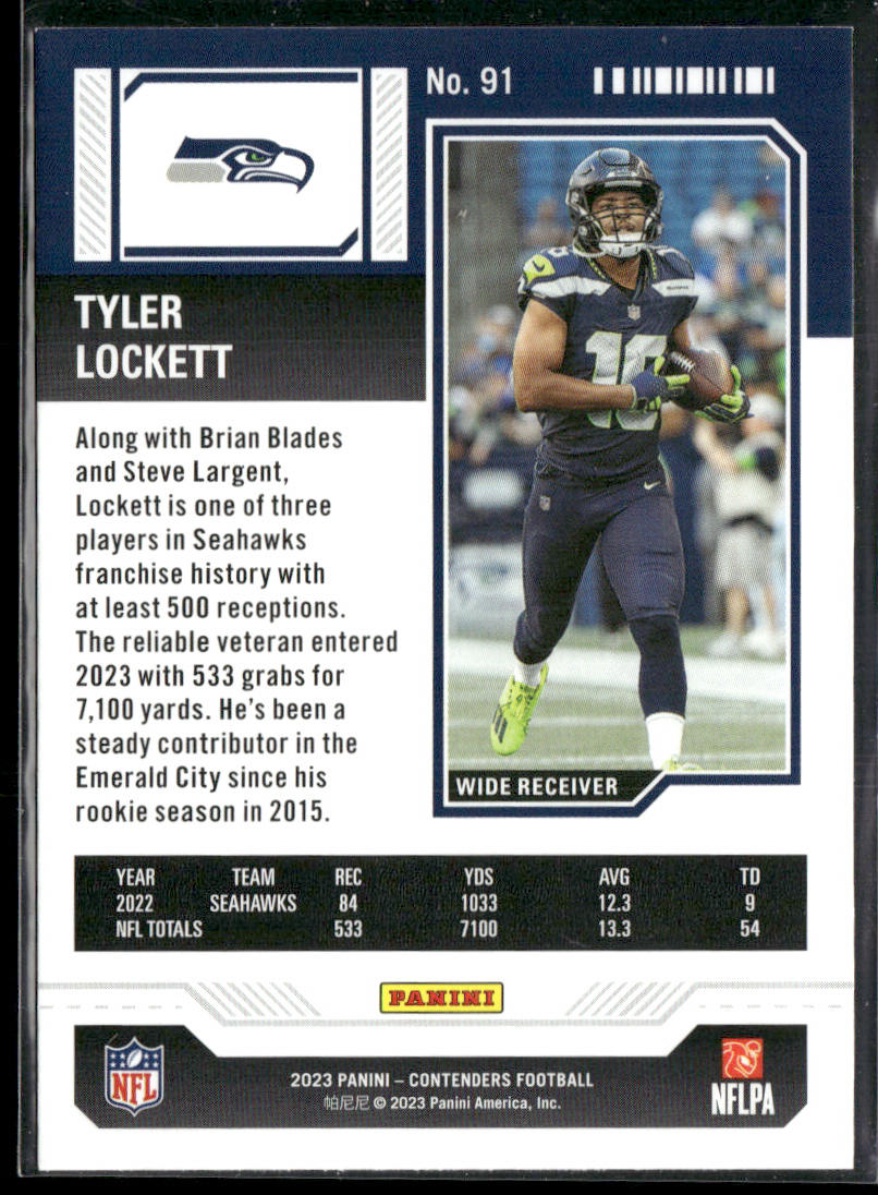 Tyler Lockett 2023 Panini Contenders #91 Seattle Seahawks