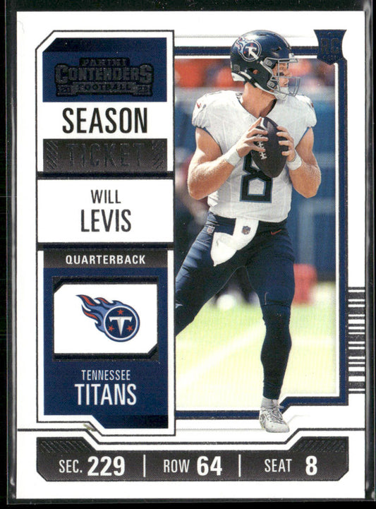 Will Levis 2023 Panini Contenders Season Ticket Retail #97 RC Tennessee Titans