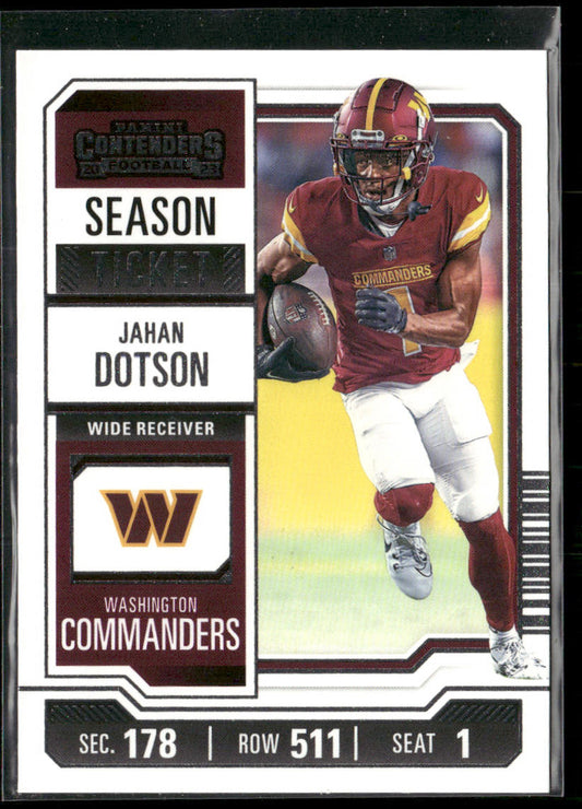 Jahan Dotson 2023 Panini Contenders #99 Washington Commanders