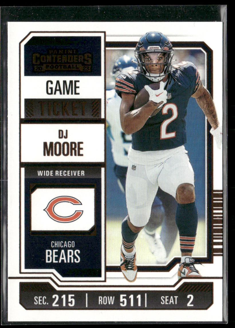 DJ Moore 2023 Panini Contenders Game Ticket Bronze #18 Chicago Bears