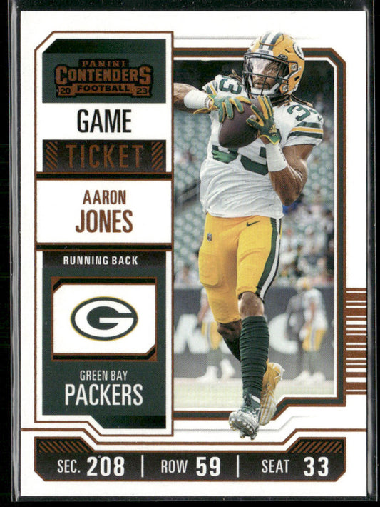 Aaron Jones 2023 Panini Contenders Game Ticket Bronze #36 Green Bay Packers