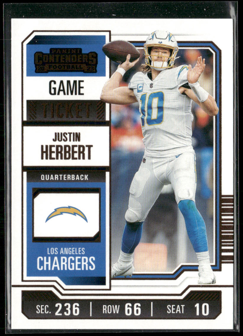Justin Herbert 2023 Panini Contenders Game Ticket Bronze #59