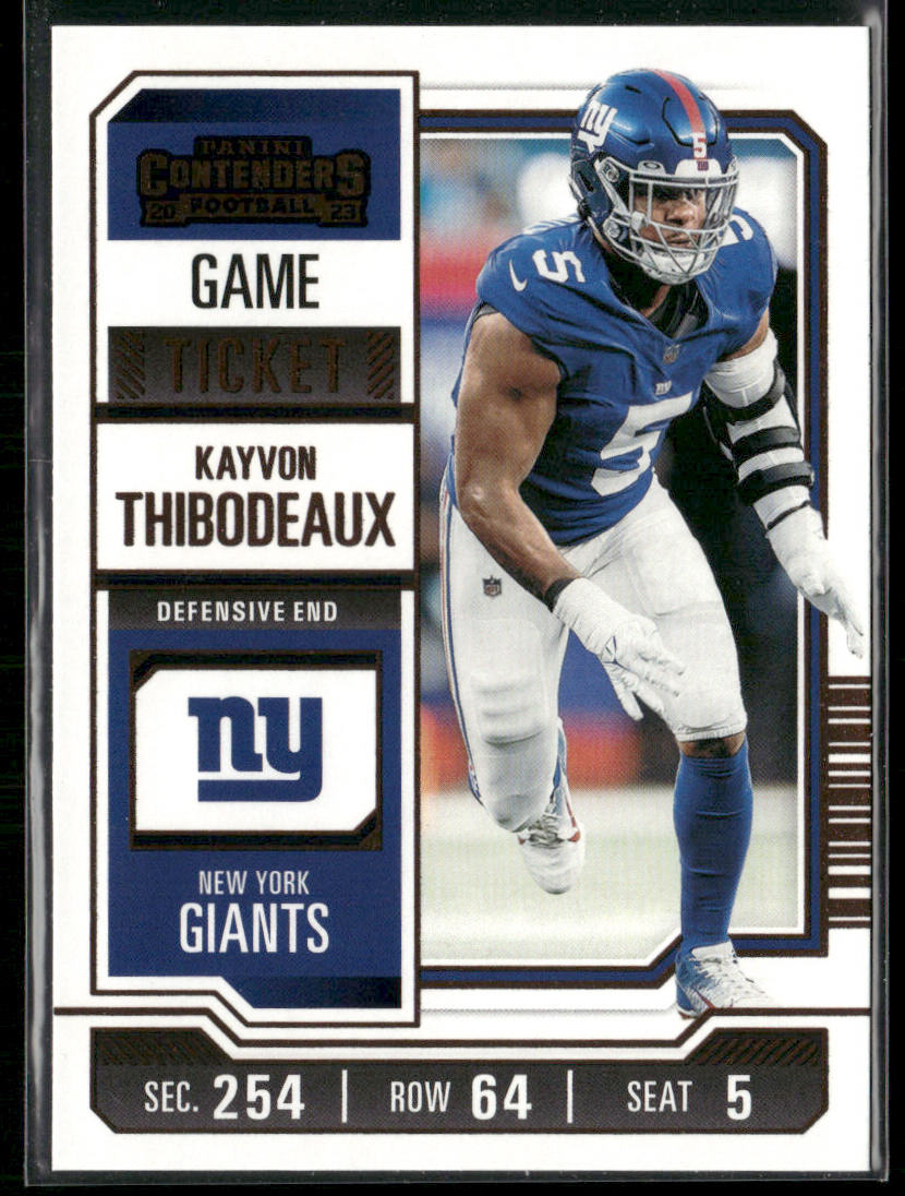 Kayvon Thibodeaux 2023 Panini Contenders Game Ticket Bronze #76 New York Giants