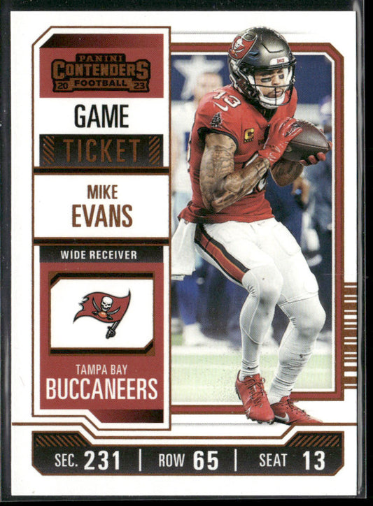 Mike Evans 2023 Panini Contenders Game Ticket Bronze #94 Tampa Bay Buccaneers