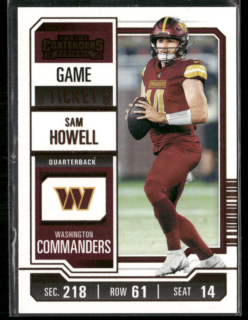 Sam Howell 2023 Panini Contenders Game Ticket Bronze #100 Washington Commanders