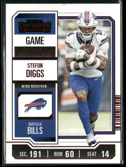 Stefon Diggs 2023 Panini Contenders Game Ticket Red #12 Buffalo Bills