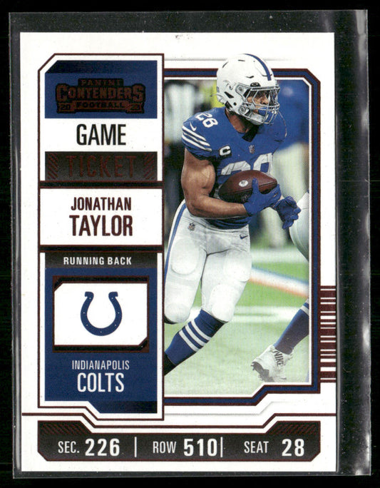 Jonathan Taylor 2023 Panini Contenders Game Ticket Red #43 Indianapolis Colts