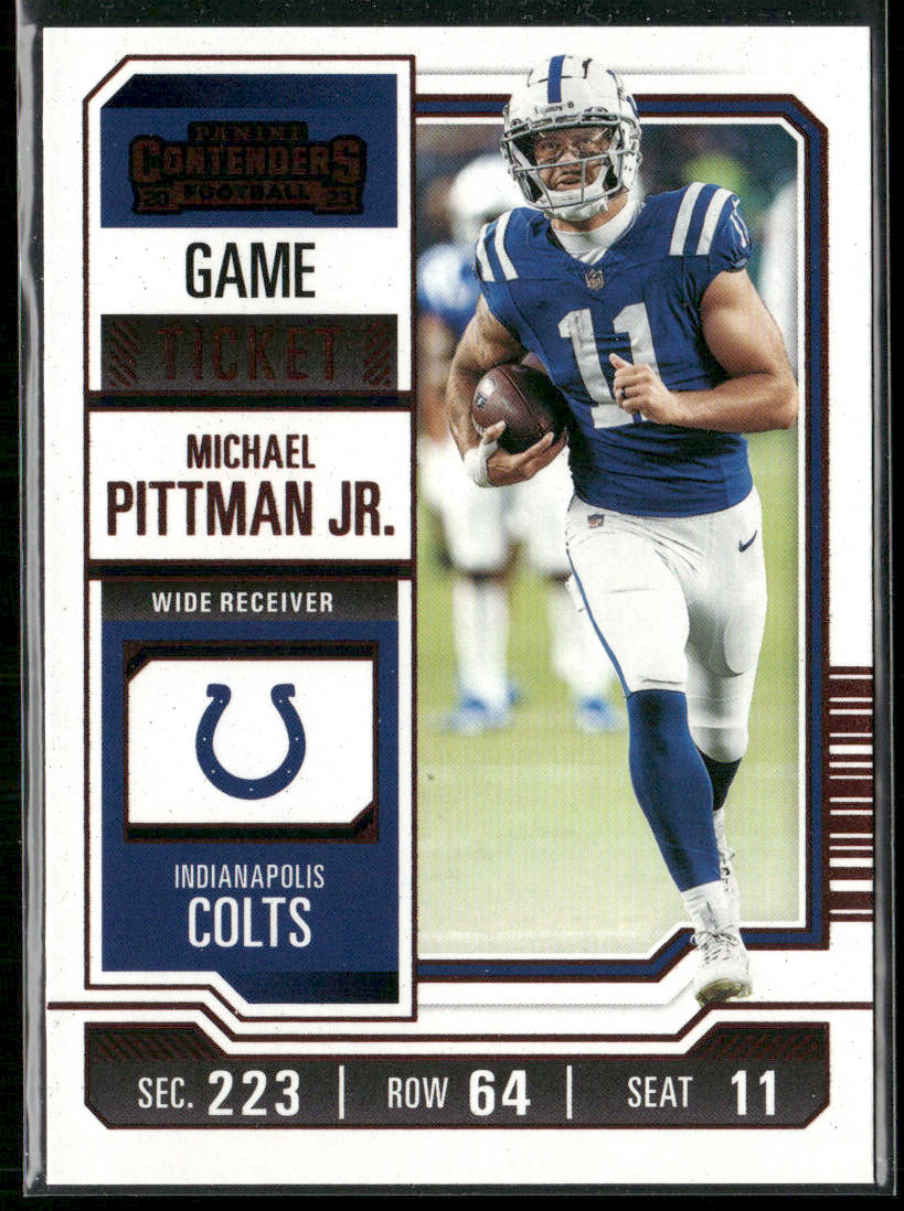 Michael Pittman Jr. 2023 Panini Contenders Game Ticket Red #44 Colts