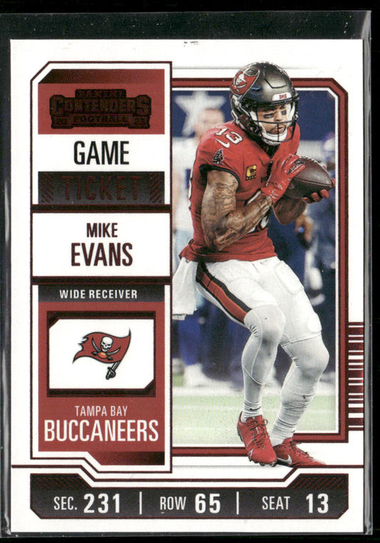 Mike Evans 2023 Panini Contenders Game Ticket Red #94 Tampa Bay Buccaneers