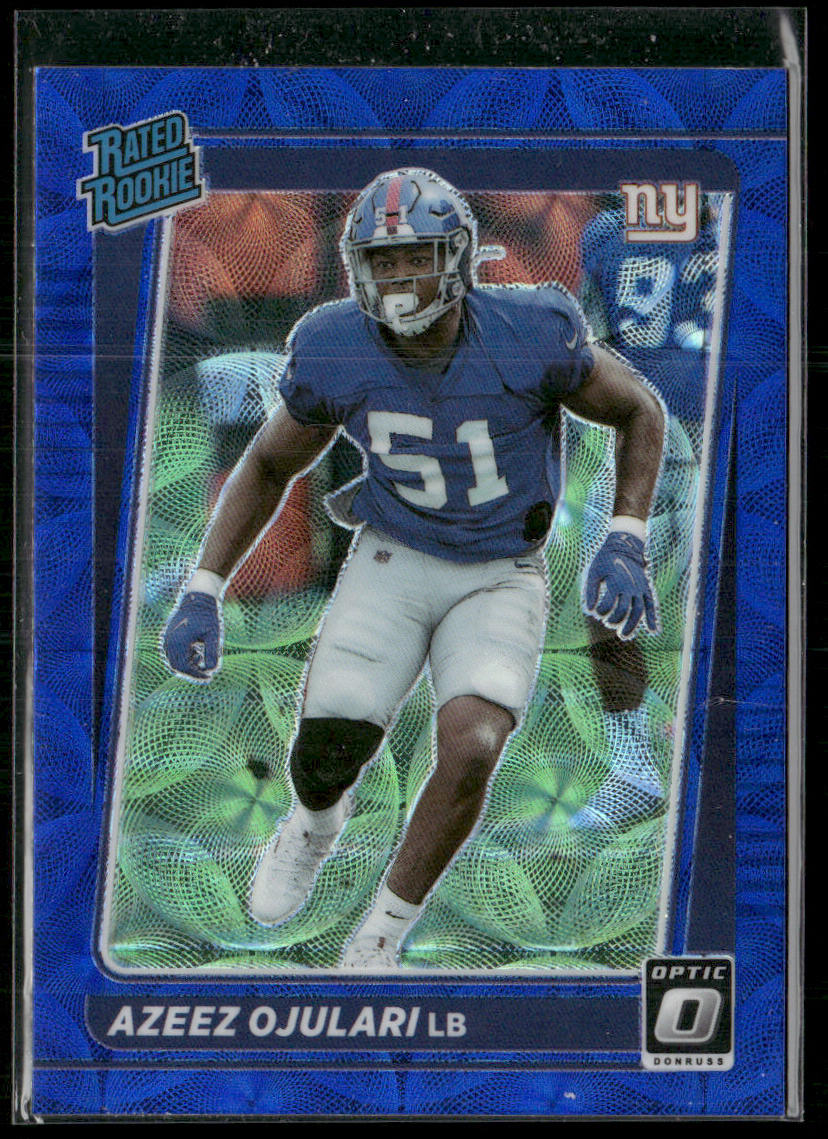 Azeez Ojulari 2021 Donruss Optic Blue Scope #273 RC New York Giants