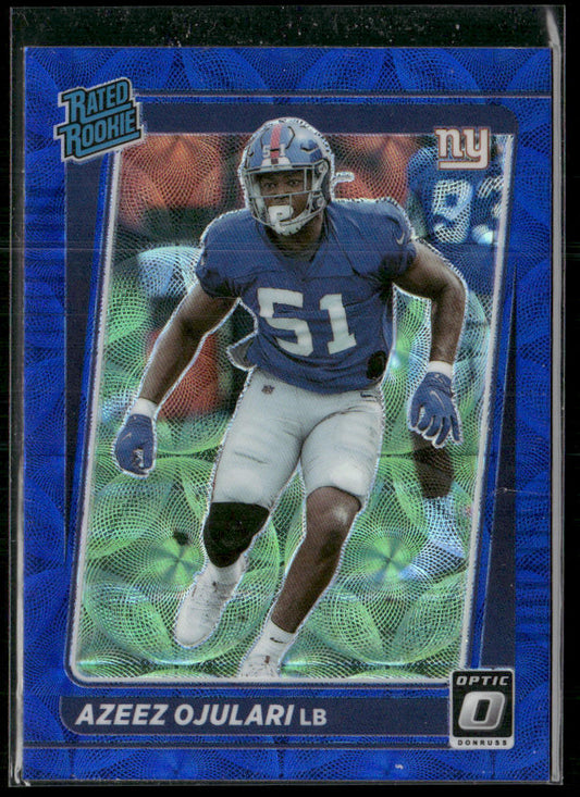 Azeez Ojulari 2021 Donruss Optic Blue Scope #273 RC New York Giants