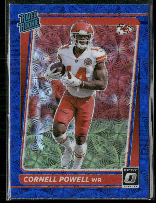 Cornell Powell 2021 Donruss Optic Blue Scope #240 RC Kansas City Chiefs