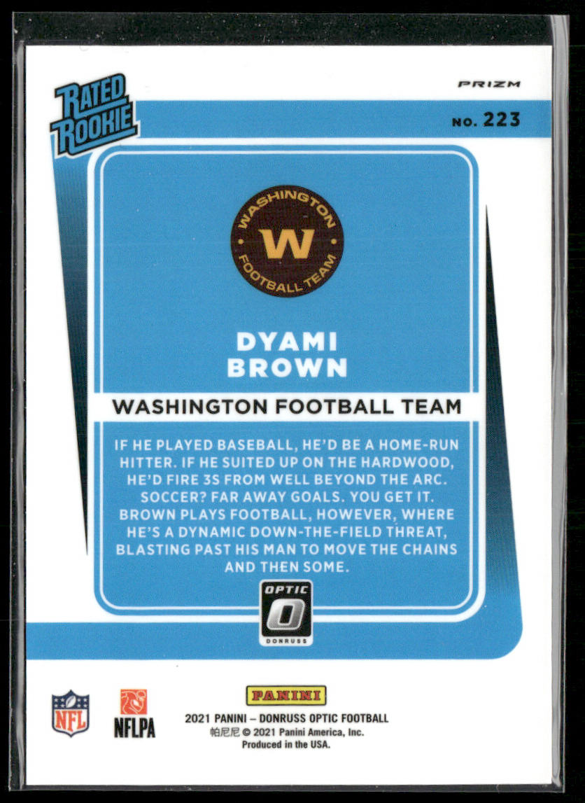 Dyami Brown 2021 Donruss Optic Holo #223 RC Washington Football Team