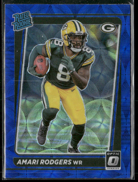 Amari Rodgers 2021 Donruss Optic Blue Scope #261 RC Green Bay Packers