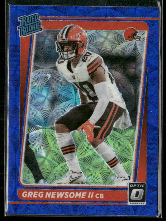 Greg Newsome II 2021 Donruss Optic Blue Scope #252 RC Cleveland Browns