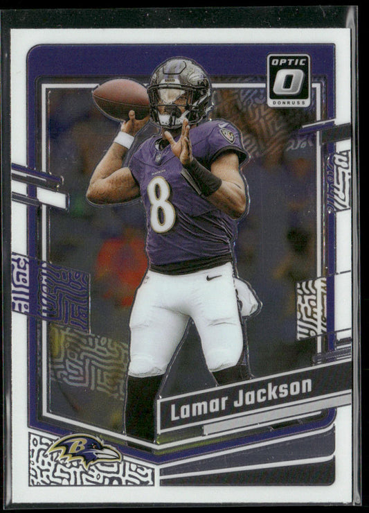 Lamar Jackson 2023 Donruss Optic #14 Baltimore Ravens