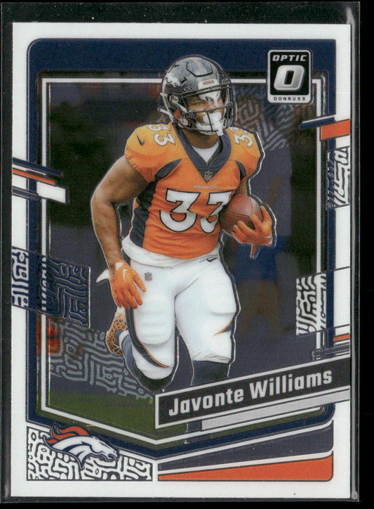 Javonte Williams 2023 Donruss Optic #54 Denver Broncos