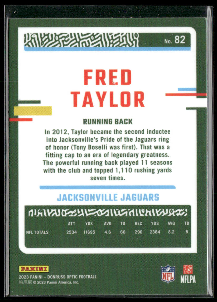 Fred Taylor 2023 Donruss Optic #82 Jacksonville Jaguars