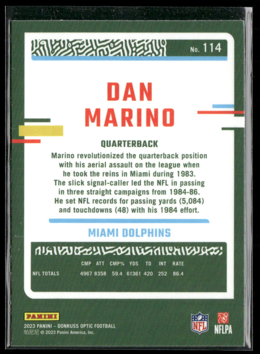 Dan Marino 2023 Donruss Optic #114 Miami Dolphins
