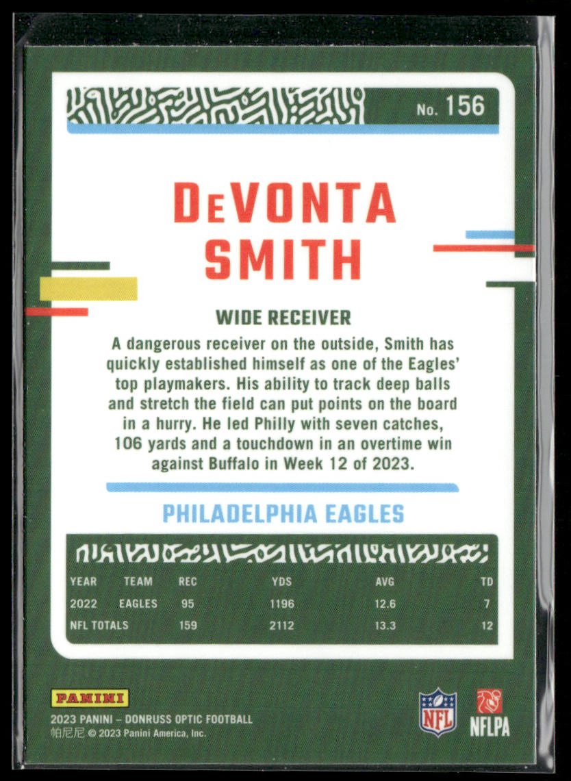 DeVonta Smith 2023 Donruss Optic #156 Philadelphia Eagles