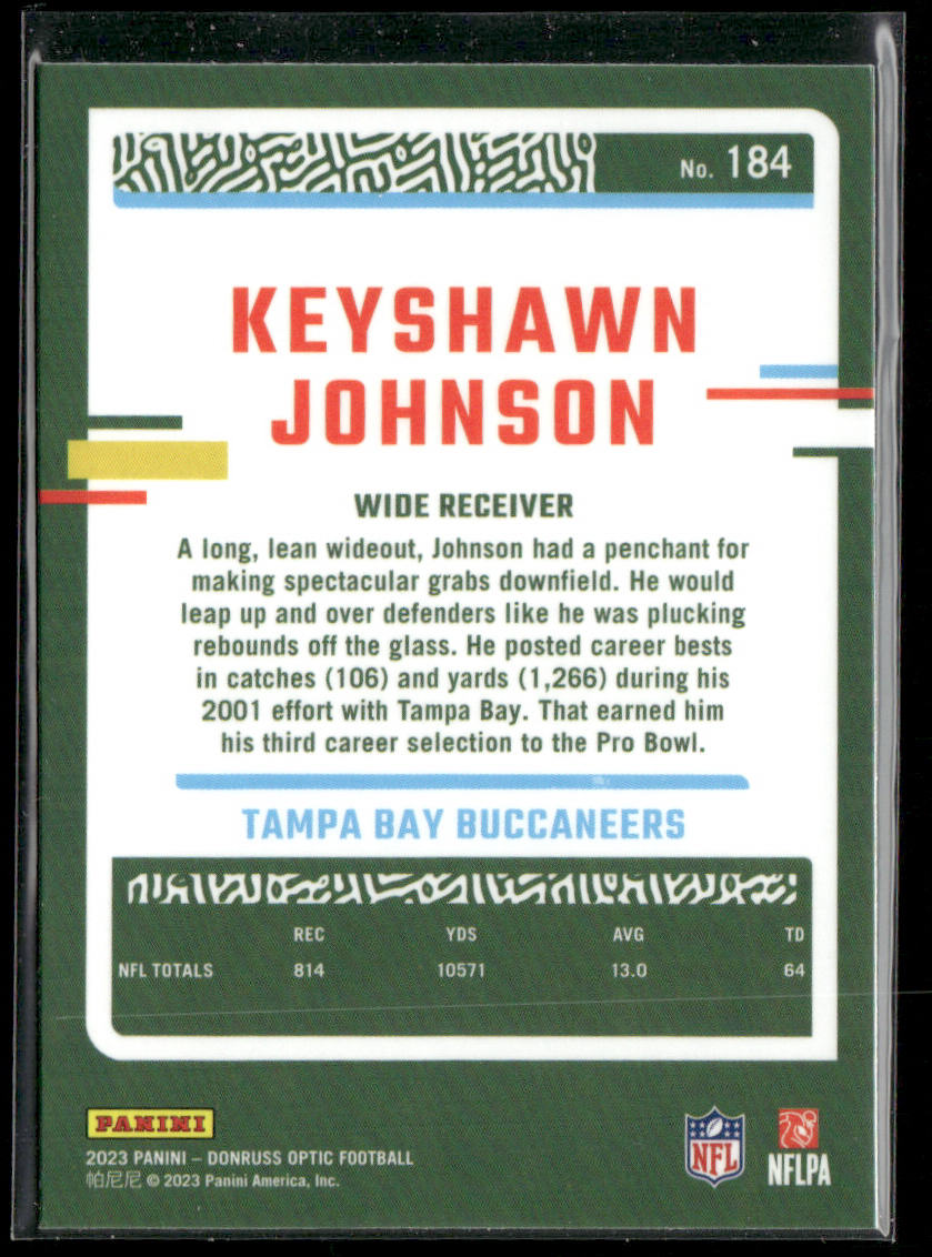 Keyshawn Johnson 2023 Donruss Optic #184 Tampa Bay Buccaneers