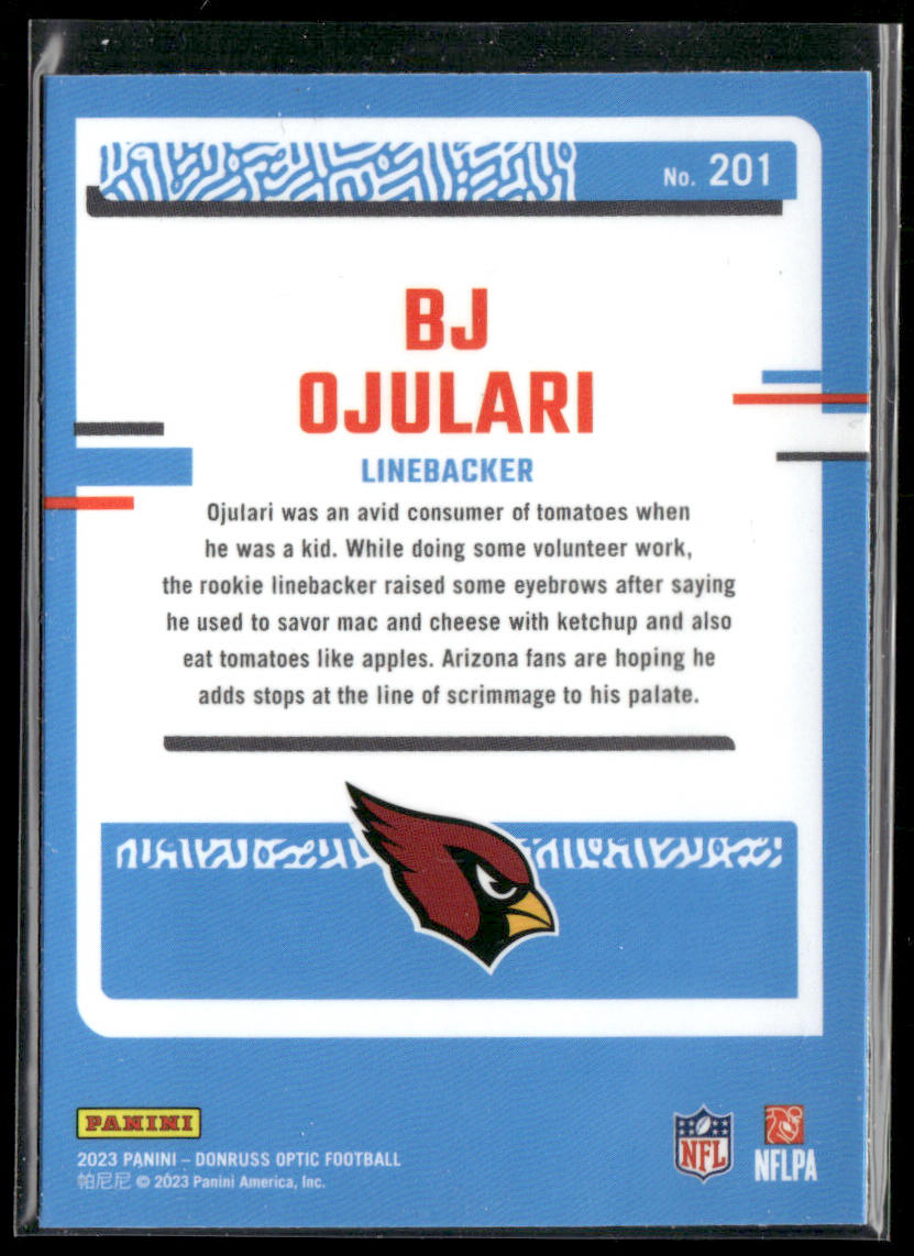 BJ Ojulari 2023 Donruss Optic #201 RC Arizona Cardinals