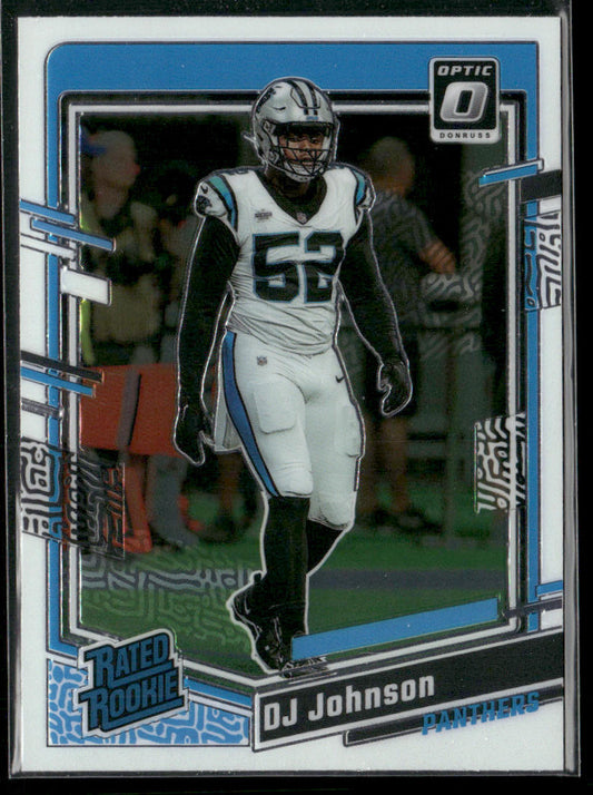 DJ Johnson 2023 Donruss Optic #214 RC Carolina Panthers