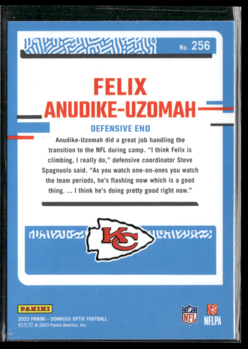 Felix Anudike-Uzomah 2023 Donruss Optic #256 RC Kansas City Chiefs