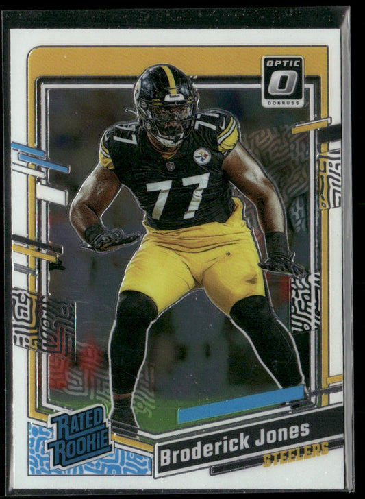 Broderick Jones 2023 Donruss Optic #285 RC Pittsburgh Steelers