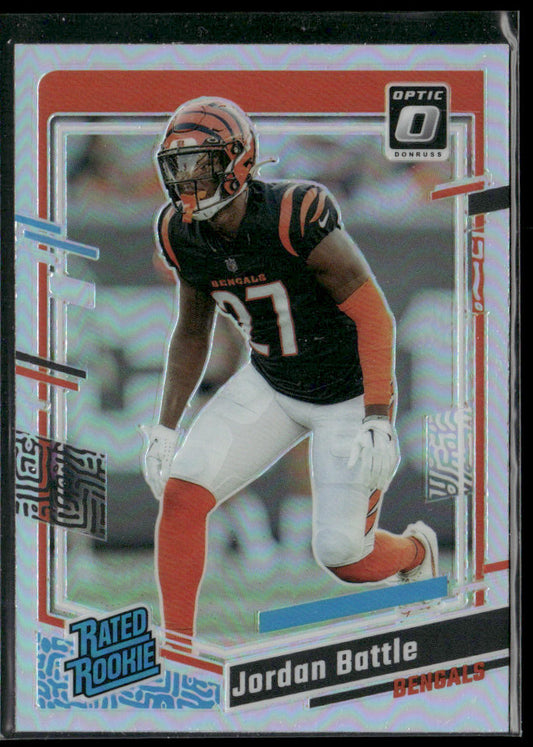 Jordan Battle 2023 Donruss Optic Holo #221 RC Cincinnati Bengals