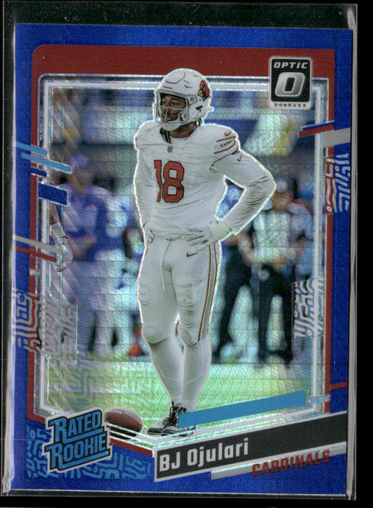 BJ Ojulari 2023 Donruss Optic Blue Hyper #201 RC Arizona Cardinals