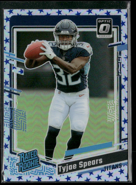Tyjae Spears 2023 Donruss Optic Stars #297 RC Tennessee Titans