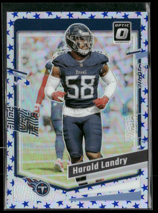 Harold Landry 2023 Donruss Optic Stars #191 Tennessee Titans