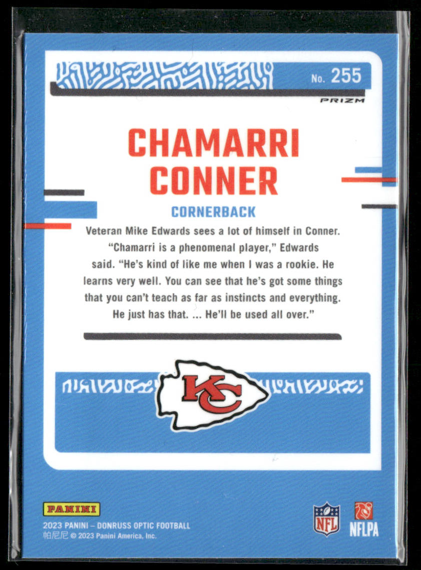 Chamarri Conner 2023 Donruss Optic Stars #255 RC Kansas City Chiefs