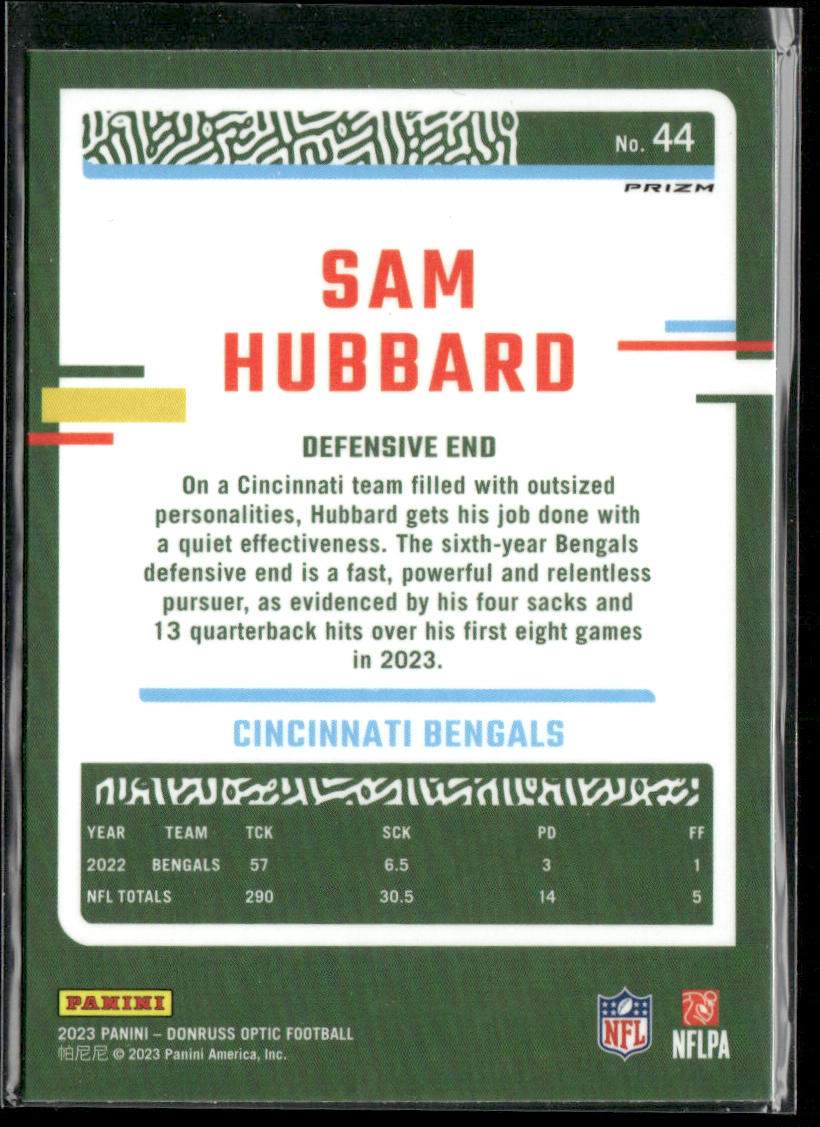 Sam Hubbard 2023 Donruss Optic Stars #44 Cincinnati Bengals