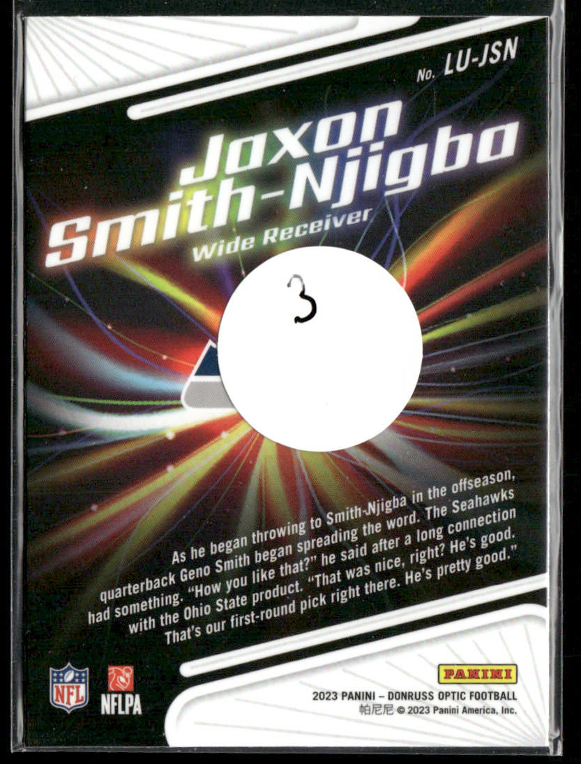 Jaxon Smith-Njigba 2023 Donruss Optic Light It Up! #LU-JSN Seattle Seahawks