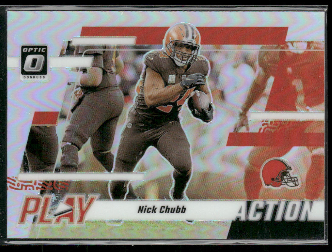 Nick Chubb 2023 Donruss Optic Play Action #7 Cleveland Browns