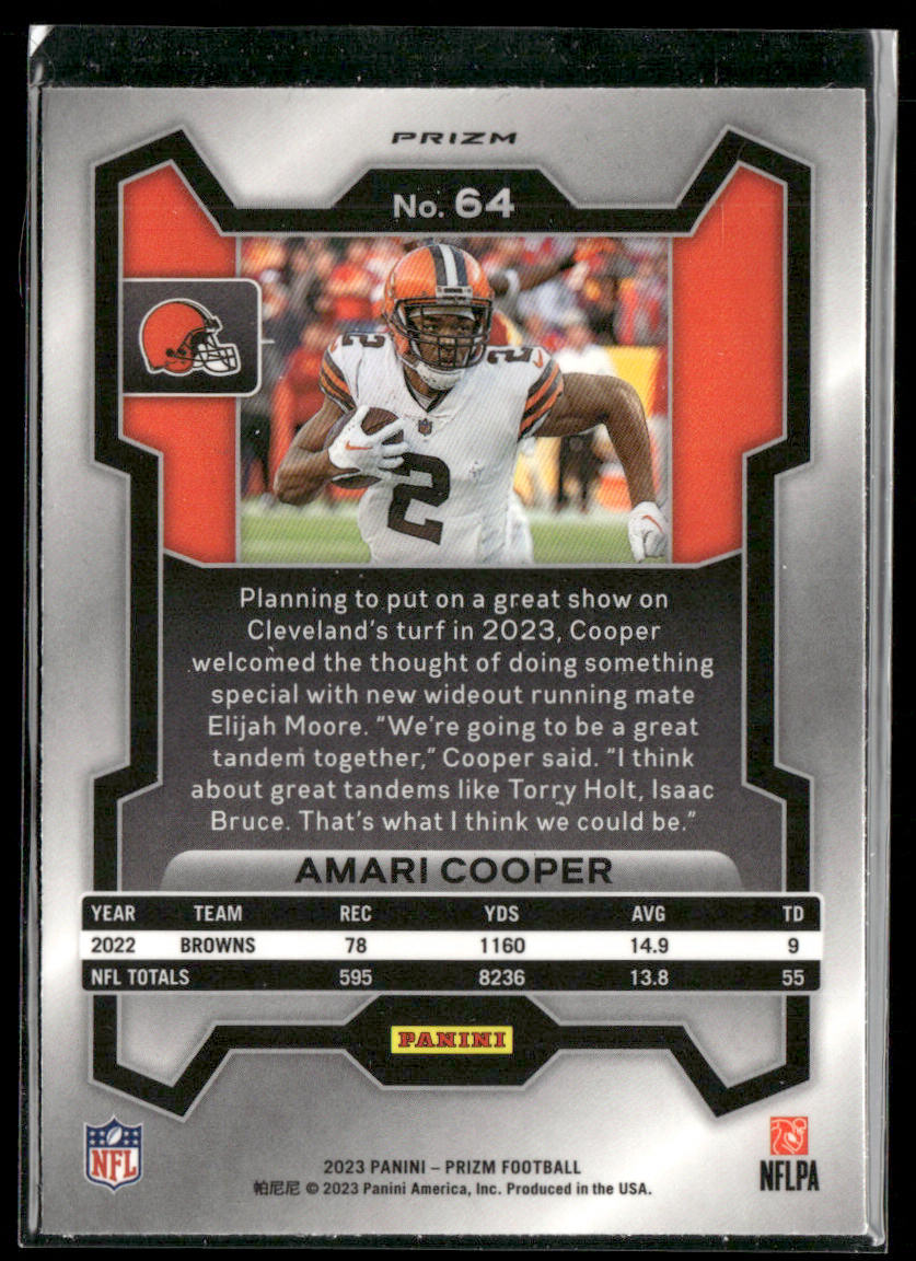 Amari Cooper 2023 Panini Prizm Green Wave #64 Cleveland Browns
