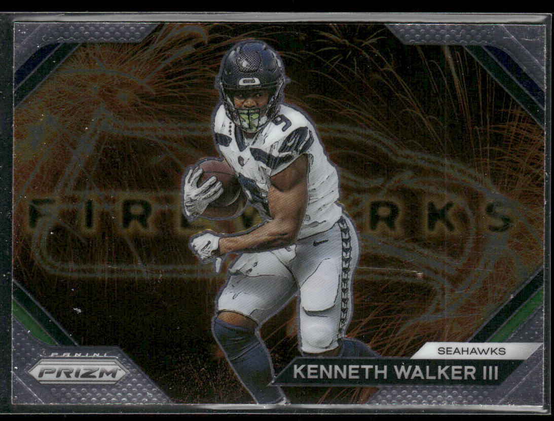 Kenneth Walker III 2023 Panini Prizm Fireworks #F-14 Seattle Seahawks