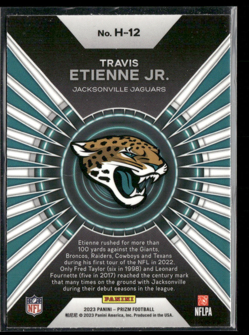 Travis Etienne Jr. 2023 Panini Prizm Hype #H-12 Jacksonville Jaguars