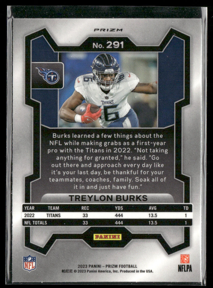 Treylon Burks 2023 Panini Prizm Disco #291 Tennessee Titans