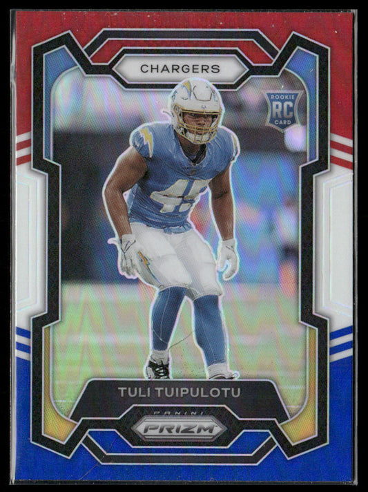Tuli Tuipulotu 2023 Panini Prizm Red White and Blue #354 Los Angeles Chargers