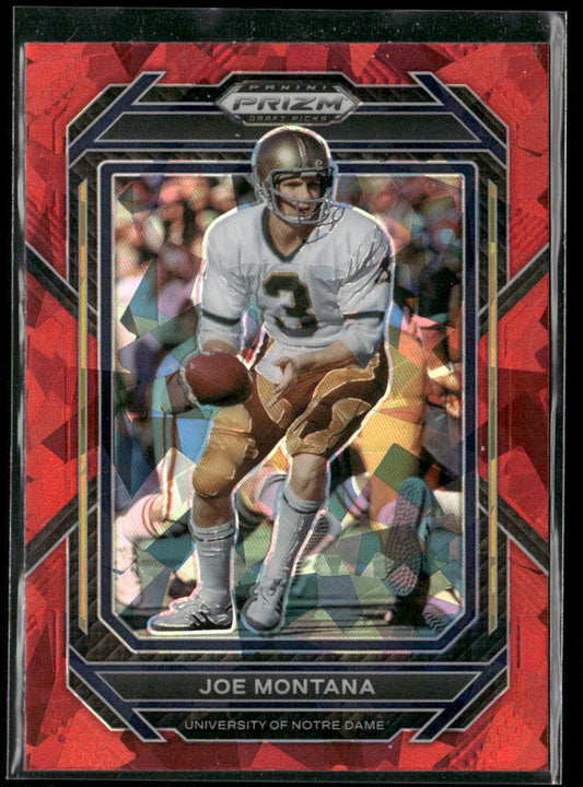 Joe Montana 2023 Panini Prizm Draft Picks Prizms Red Ice #54