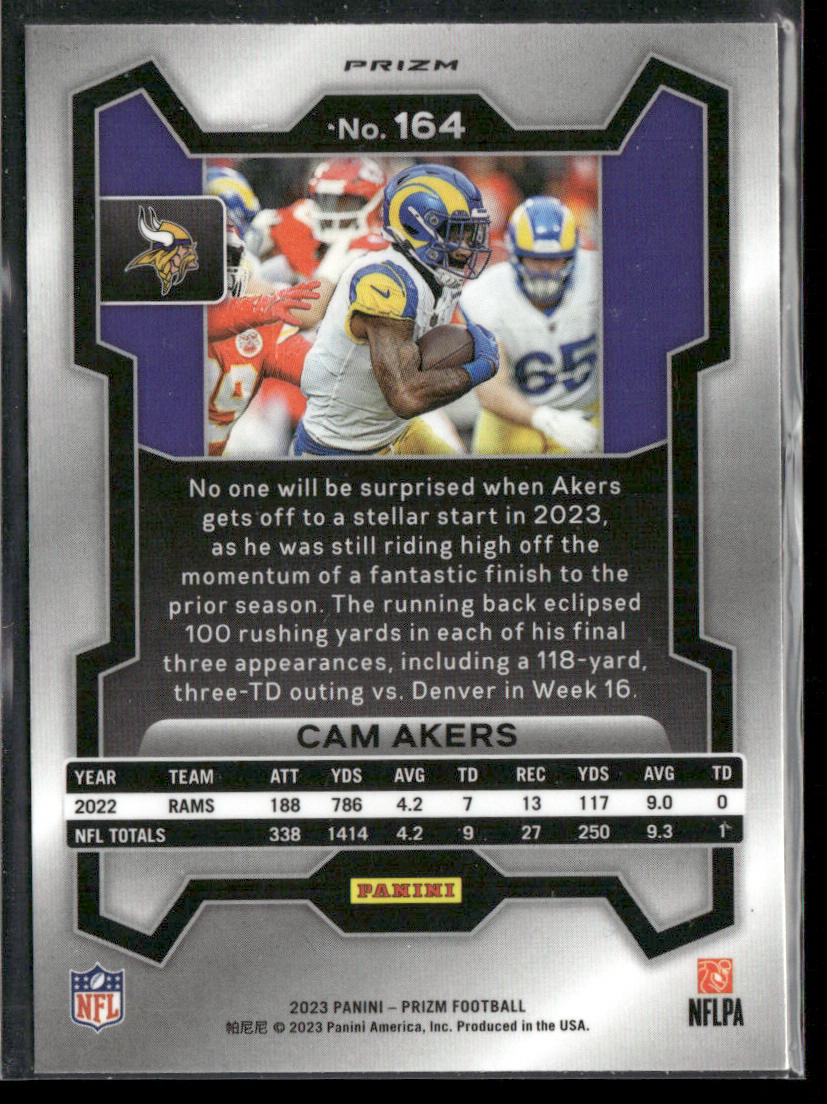 Cam Akers 2023 Panini Prizm Disco #164 Minnesota Vikings