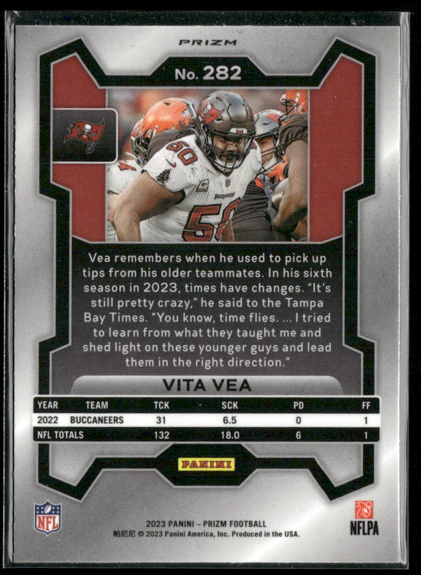Vita Vea 2023 Panini Prizm Disco #282 Tampa Bay Buccaneers