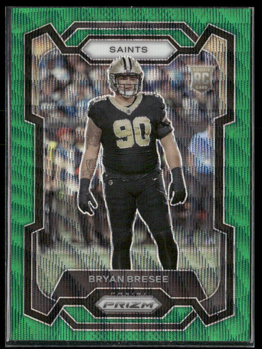 Bryan Bresee 2023 Panini Prizm Green Wave #372 New Orleans Saints