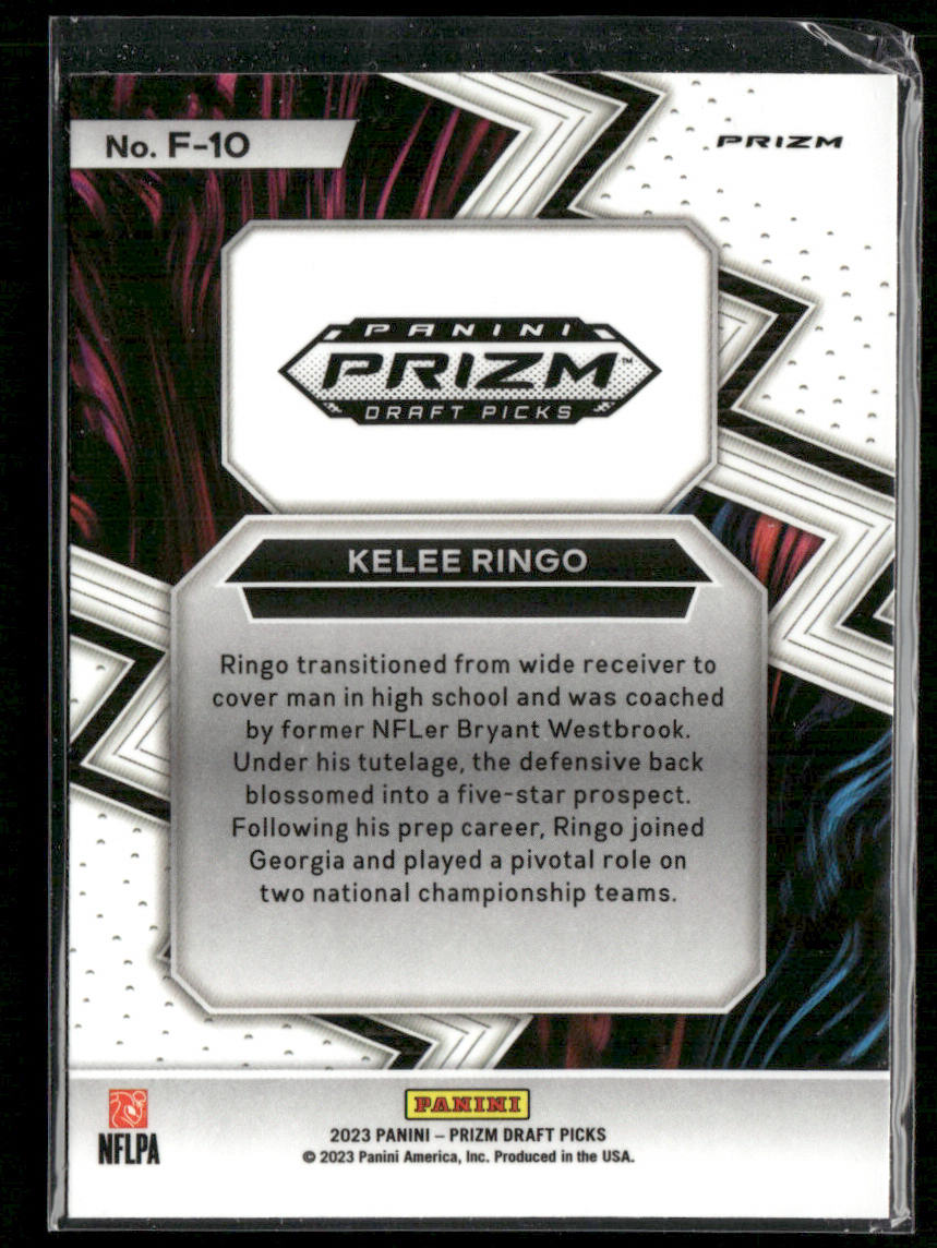 Kelee Ringo 2023 Panini Prizm Draft Picks Fearless Red Ice #F-10