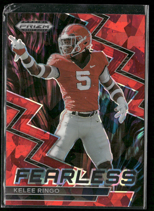 Kelee Ringo 2023 Panini Prizm Draft Picks Fearless Red Ice #F-10