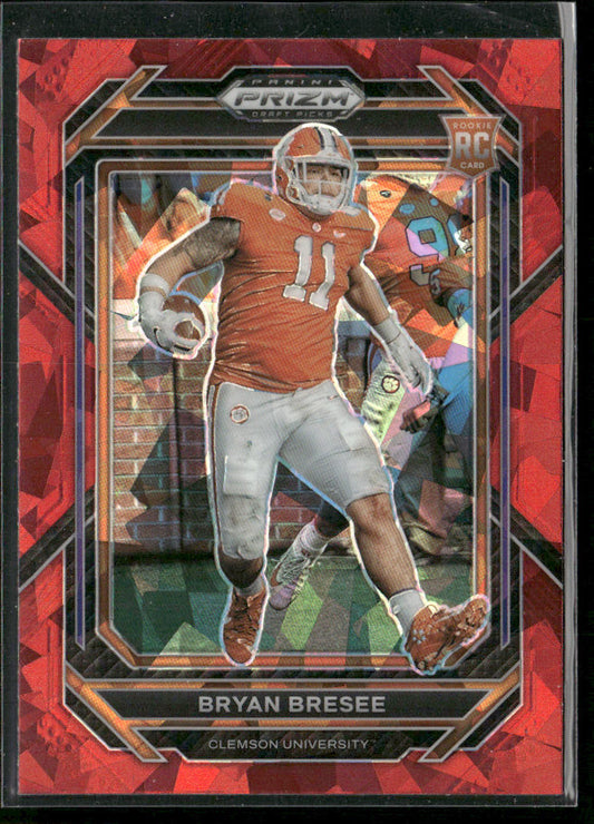 Bryan Bresee 2023 Panini Prizm Draft Picks Prizms Red Ice #173 Clemson Tigers