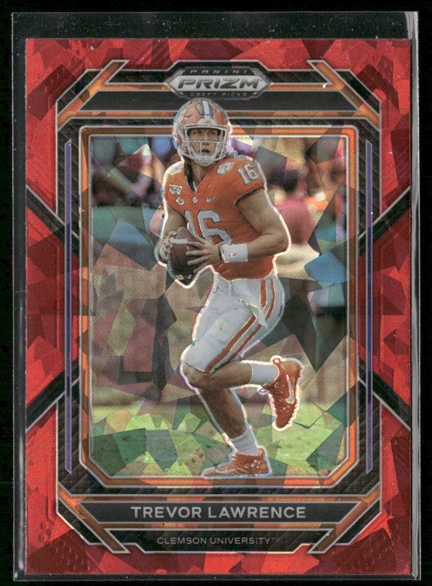 Trevor Lawrence 2023 Panini Prizm Draft Picks Prizms Red Ice #96 Clemson Tigers